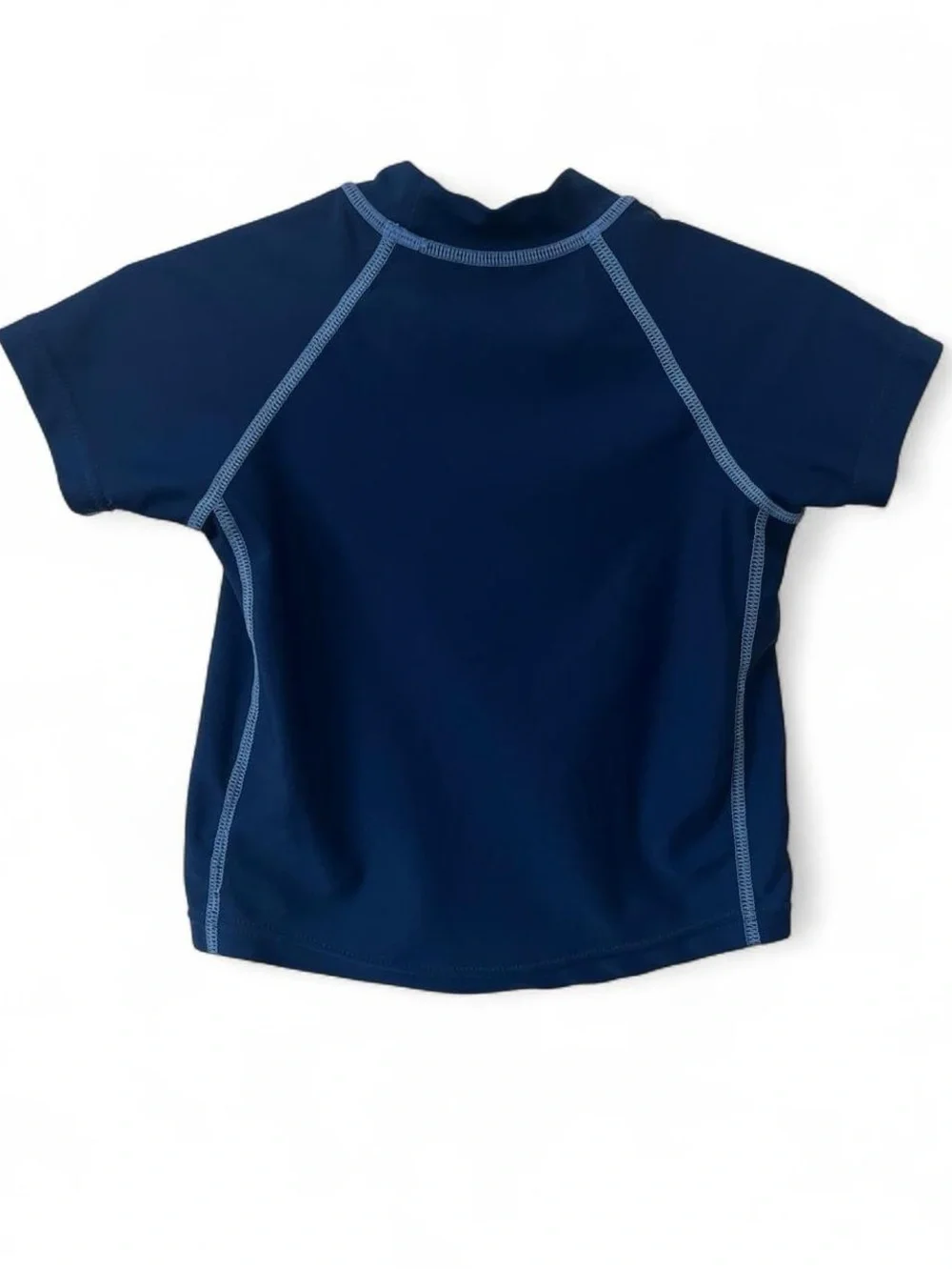 9-12M Short Sleeve Rash Guard iPlay Navy Blue Light Blue Summer UPF 50+ Unisex